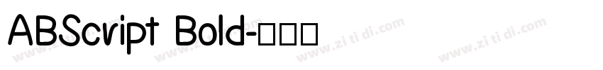 ABScript Bold字体转换